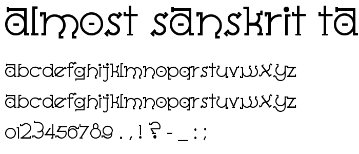 Almost Sanskrit Taj Light font